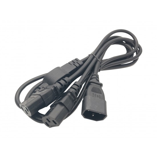 CABLE POWER CORD Y 1MALE-2FEMALE FOR UPS-PC 1,5M BLACK