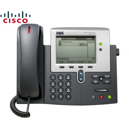 IP PHONE CISCO UNIFIED 7941G GB NO SPIRAL TELEPHONE CABLE